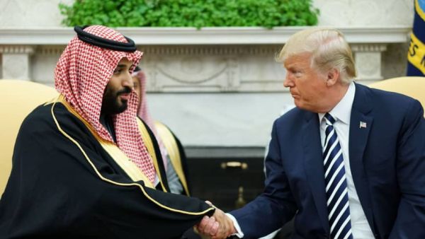 Mohammed bin Salman, Saudi Arabia Crown Prince, and US President Donald Trump. (AFP/ File Photo)