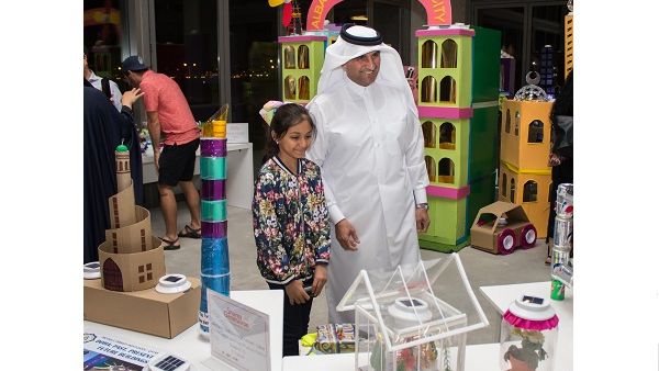 Dr. Khalid Klefeekh Al Hajri, QSTec CEO and Chairman, at a Shams Generation exhibition