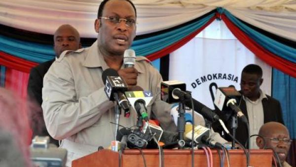 Freeman Mbowe, leader of the Chadema party, was charged over his alleged role in a February 16 protest during which a 22-year-old student who was not taking part was shot dead by a stray bullet from police. (AFP/ File Photo)