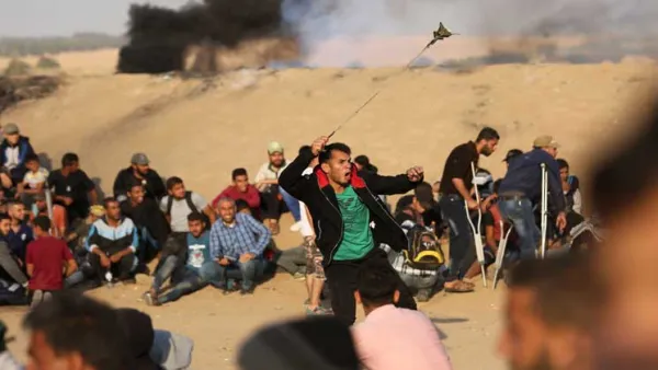 مسيرات في المنطقة الحدودية الشرقية لقطاع غزة
