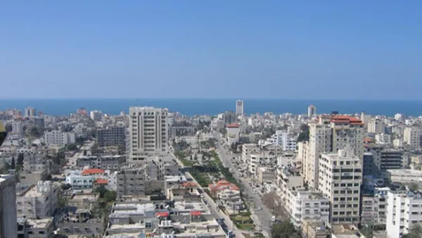 منظر عام لمدينة غزة
