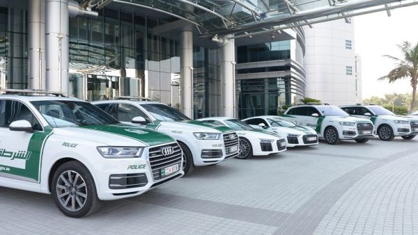 أودي Q7 و R8 V10 الجديدتين تنضمان إلى أسطول شرطة دبي 