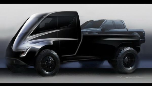 تيسلا تنشر أول صورة تشويقية لسيارتها البيك أب