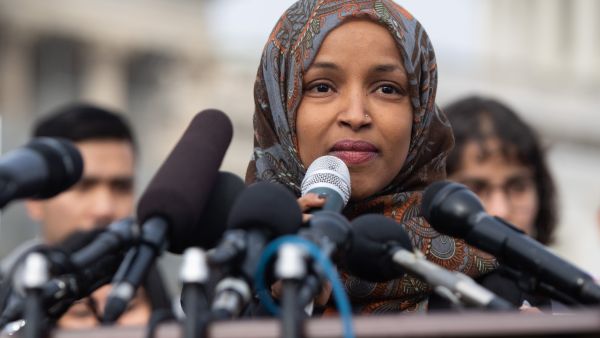 Congresswoman Ilhan Omar, (D) apologizes after being chastised by Speaker Nancy Pelosi and other Democrats for her apparent anti-semitic comments. (AFP/ File Photo)