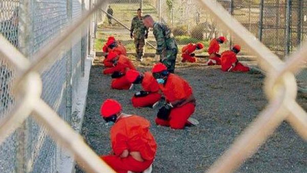 A screenshot of inmates in Guantanamo Bay, United States. (AFP/File)