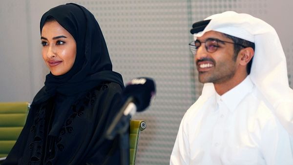 Mohammed Fakhroo, Community Outreach Director and Machaille Al-Naimi, President of Community Development during the launching.