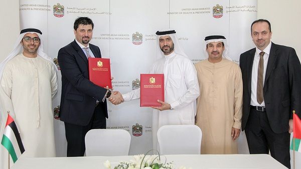 The MoU was signed by Awadh Seghayer Al Ketbi, the Ministry's Assistant Undersecretary for Support Services, and Osama Yassin, Regional Director of CBC MENA, in the presence of Saqr Al Hemeiri, Director of the Training and Development Center, and Dr. Khalil Ibrahim, Advisor to the Center for Training and Development. The MoU was signed by Awadh Seghayer Al Ketbi, the Ministry's Assistant Undersecretary for Support Services, and Osama Yassin, Regional Director of CBC MENA, in the presence of Saqr Al Hemeiri, Director of the Training and Development Center, and Dr. Khalil Ibrahim, Advisor to the Center for Training and Development.