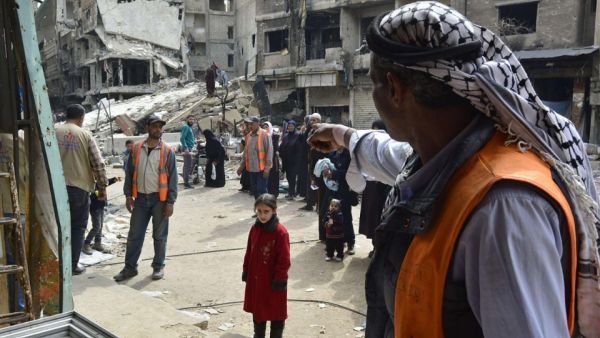Daesh militants stormed Yarmouk in April, causing further clashes in the camp. (AFP/File) Daesh militants stormed Yarmouk in April, causing further clashes in the camp. (AFP/File)
