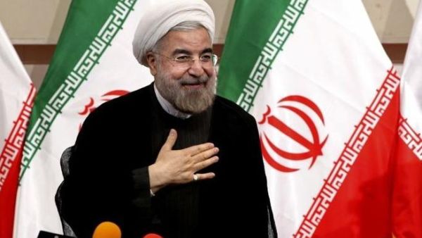 Iran's president Hassan Rouhani at a press conference, in Tehran in early 2013. [timesofisrael]