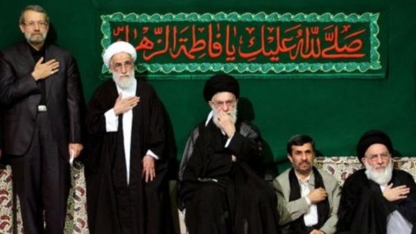 Khamenei and Ahmadinejad 