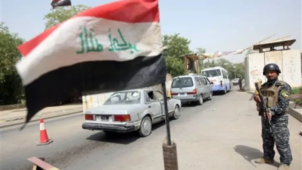حاجز لقوات الامن العراقية قرب بغداد