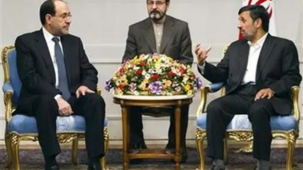 احمدي نجاد والمالكي خلال لقائهما في طهران
