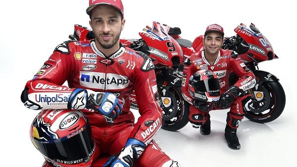 Ducati riders Andrea Dovizioso and Danilo Petrucci.