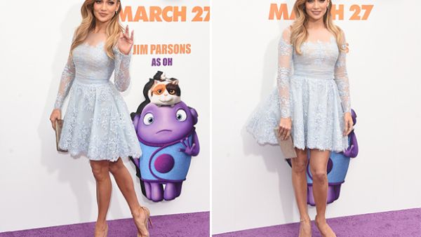 Jenny looked adorable in a blue Zuhair Murad dress at the "Home" film premiere. (Image: Thewrap.com)