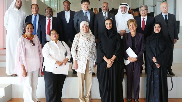 Concluding the visit, the UNESCO delegation members, who come from South Africa, El Salvador, Kenya, Malaysia, Nicaragua, Oman, Qatar, Sudan, Yemen, and Algeria, signed the Qatar Foundation Visitors Book to commemorate their visit. Concluding the visit, the UNESCO delegation members, who come from South Africa, El Salvador, Kenya, Malaysia, Nicaragua, Oman, Qatar, Sudan, Yemen, and Algeria, signed the Qatar Foundation Visitors Book to commemorate their visit.
