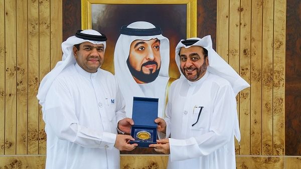 Dr. Mansoor Al Awar, Chancellor of HBMSU & Dr. Amer Ahmad Sharif, Vice Chancellor of MBRU and Chief Executive Officer, Dubai Healthcare City Authority - Education Sector at Dubai Healthcare City.