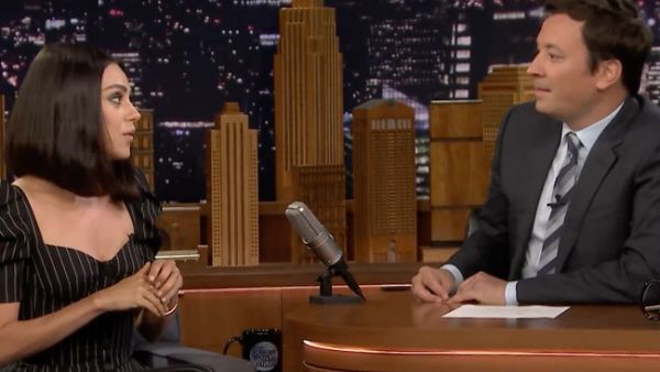  stunned during her appearance in a black pinstripe jumpsuit (Source: The Tonight Show Starring Jimmy Fallon
 / youtube )