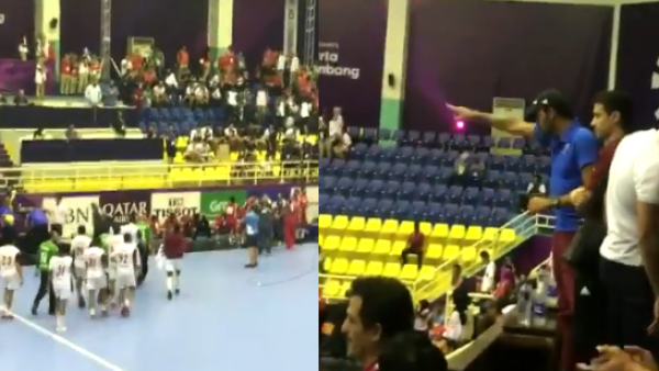 جوعان يوجه لاعبية بلاده للسلام على اللاعبين البحرينيين 