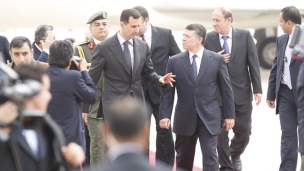 ملك الأردن والرئيس السوري