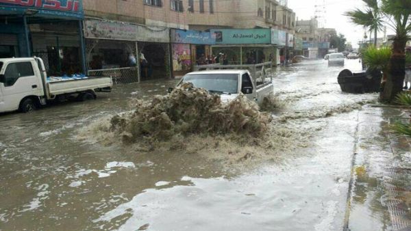سيول جراء الهطولات الغزيرة للأمطار في الاردن
