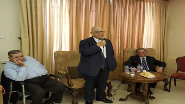 رئيس الوزراء الاردني الاسبق عبد السلام المجالي في ديوان آل الشكعة بنابلس