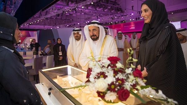 His Highness Sheikh Dr. Sultan bin Muhammad Al Qasimi at the event.