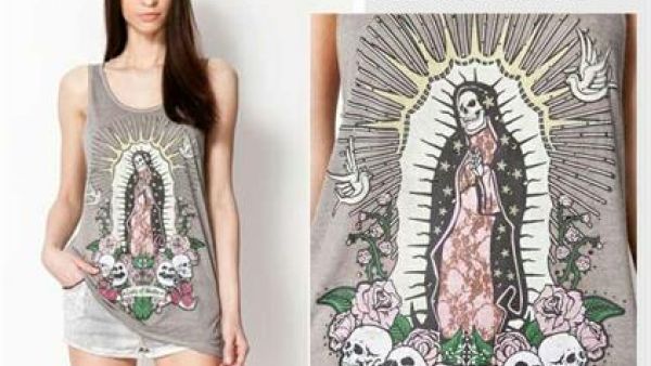 Bershka T-shirt graphic depicting Santa Muerte was confused with a picture of the Virgin Mary (Daily Star)