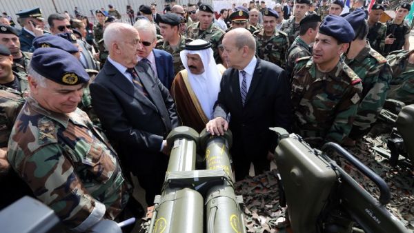 The first batch of Saudi-funded French weapons arrived in Beirut in April. (AFP/Anwar Amro)