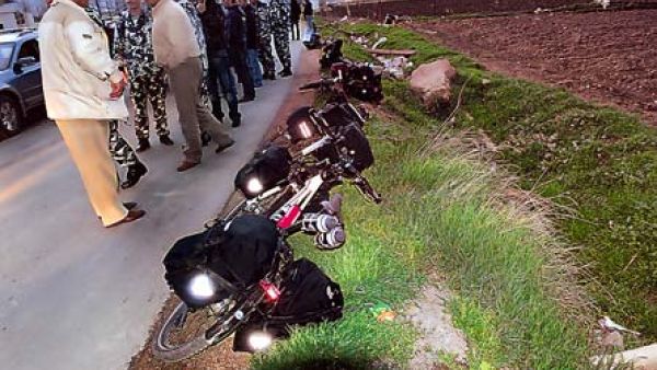 دراجات الأستونيين السبعة الذين أختطفوا من على بعد 15 كم من الحدود السورية في البقاع اللبناني