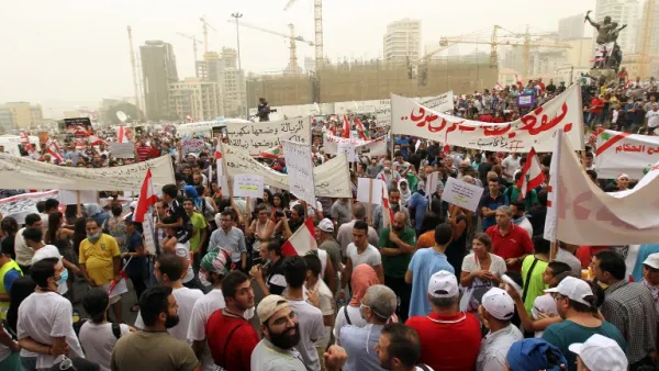 Residents of the Naameh landfill site are likely to resist government plans to reopen it. (AFP/Anwar Amro)