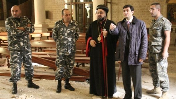 كنيسة لبنانية أستهدفها أحد التفجيرات سابقا