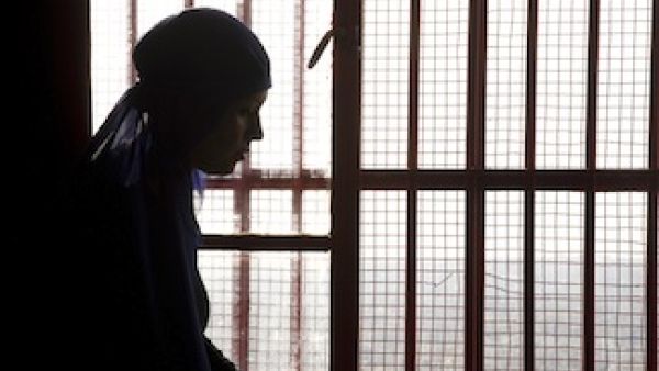 Image from "Scheherazade in Baabda," a play performed by the women inmates of Baabda Prison, Lebanon. [Photograph courtesy of Dalia Khamissy/ Catharsis-LCDT]