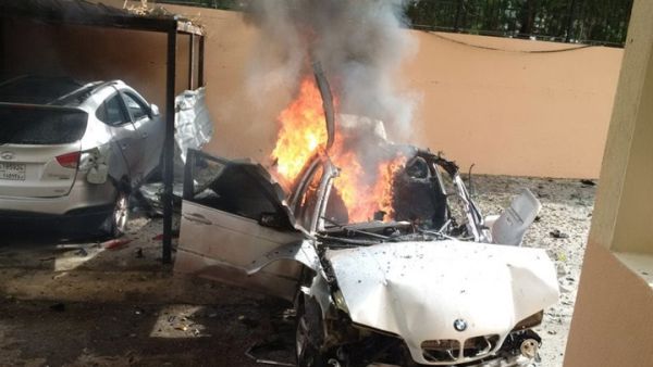 حمدان نجا بأعجوبة من التفجير الذي أتى على سيارته  