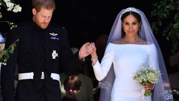 Meghan Markle wore one of Princess Diana's rings to her wedding reception  (Source: BEN STANSALL / POOL / AFP)