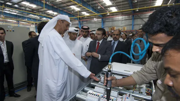 Manufacturing industries contributed 6.9 percent to the emirate’s economic output in 2016. (File photo)