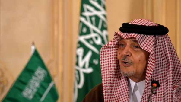 Saudi Arabia’s Foreign Minister Prince Saud al-Faisal speaks to reporters during a visit to Pakistan on Tuesday, Jan. 8, 2014. [AFP]