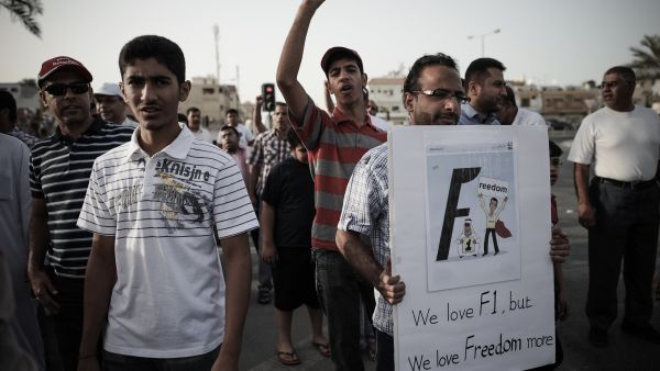 As protests continue in the run up to the Formula One, new figures show that the event has generated $1.3 billion for Bahrain (MOHAMMED AL-SHAIKH / AFP) 