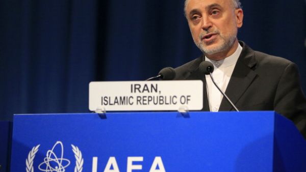 Iran's Atomic Energy Organization president Ali Akbar Salehi and Vice-President of Iran, delivers a speech during the 57th General Conference at the UN atomic agency headquarters in Vienna on September 16, 2013. [Getty Images]