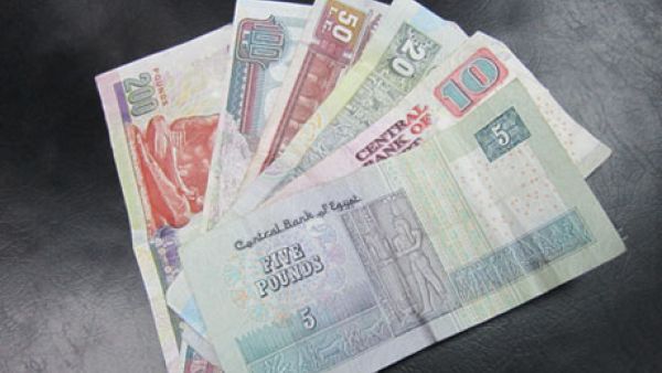 Mixed Egyptian pound bills 
