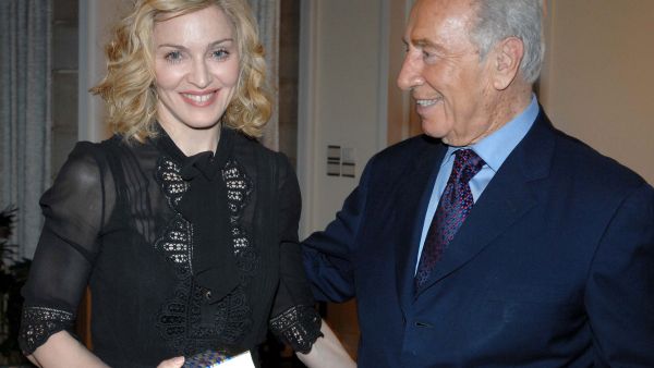 Madonna meets Shimon Peres: Hollywood stars have been found flirting with religion in recent times as Madonna famously dabbled in Kabbalah, a Jewish mystical doctrine.