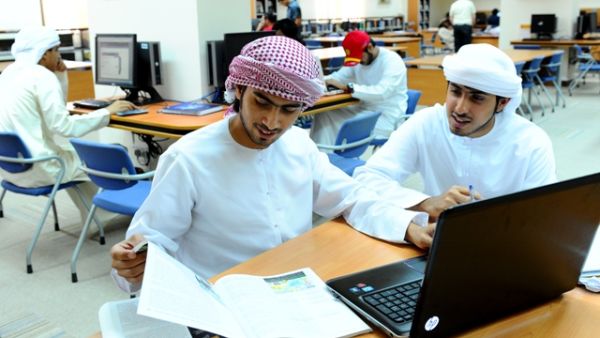 Students at one of Abu Dhabi University's libraries Students at one of Abu Dhabi University's libraries