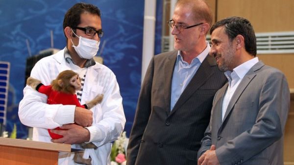 Monkey envy: Ahmadinejad is reportedly keen to follow Pishgam into orbit  Monkey envy: Ahmadinejad is reportedly keen to follow Pishgam into orbit