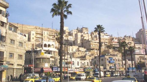 شارع في العاصمة الاردنية عمان شارع في العاصمة الاردنية عمان