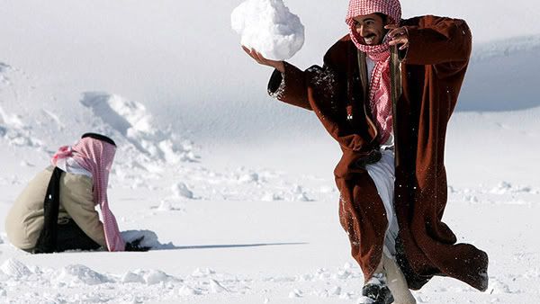 From paranoia to snowball fights, Arabs can find the fun in anything.