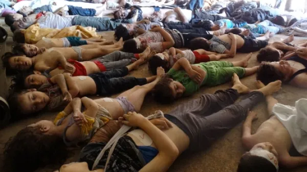 Chemical weapon attacks in August 2013 left scores of civilians dead and prompted Washington to call for air strikes against Syria (File Archive/AFP)
