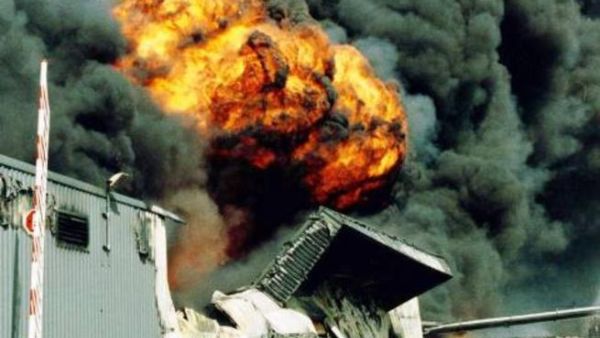 Chemical plant fire and explosion