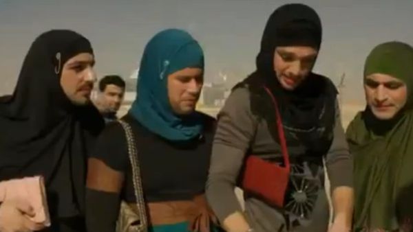 A still from the controversial Israeli Samsung Galaxy Tablet advert. Apparently, these buffoons are meant to be Mosaad agents. Plausibility is not the advert's strong point.