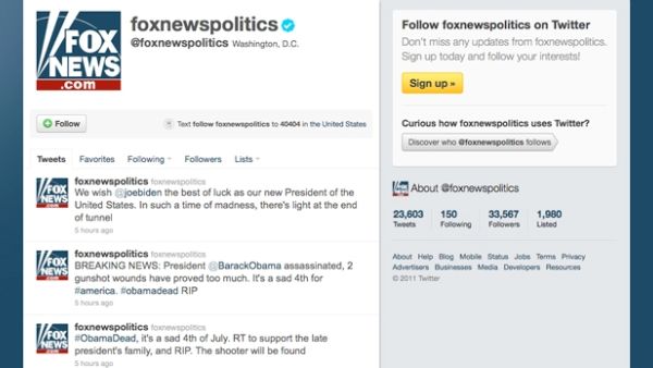 Watch out for hoax or hacked news online where it's often a free-for-all. Questions of trust and media role online are rearing their ugly head again, with this latest faux death announcement.