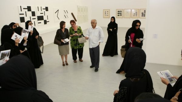 Zayed University students visiting Hassan Sharif's gallery at the Qasr Al Hosn Cultural Quarter Hall Zayed University students visiting Hassan Sharif's gallery at the Qasr Al Hosn Cultural Quarter Hall