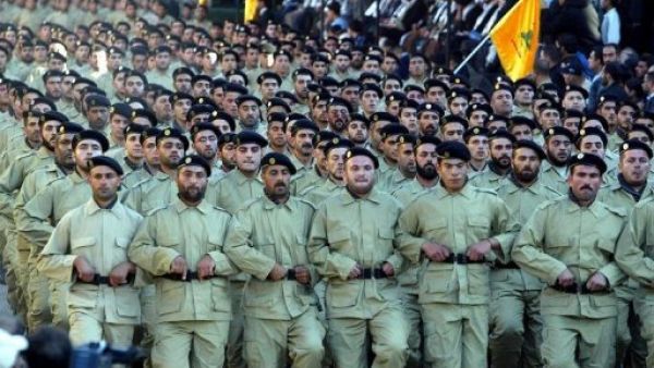 Hezbollah soliders march in Baalbeck, Lebanon (AFP/File)